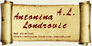 Antonina Londrović vizit kartica